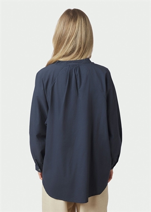 Solane c poplin skjorte Navy Neo Noir 